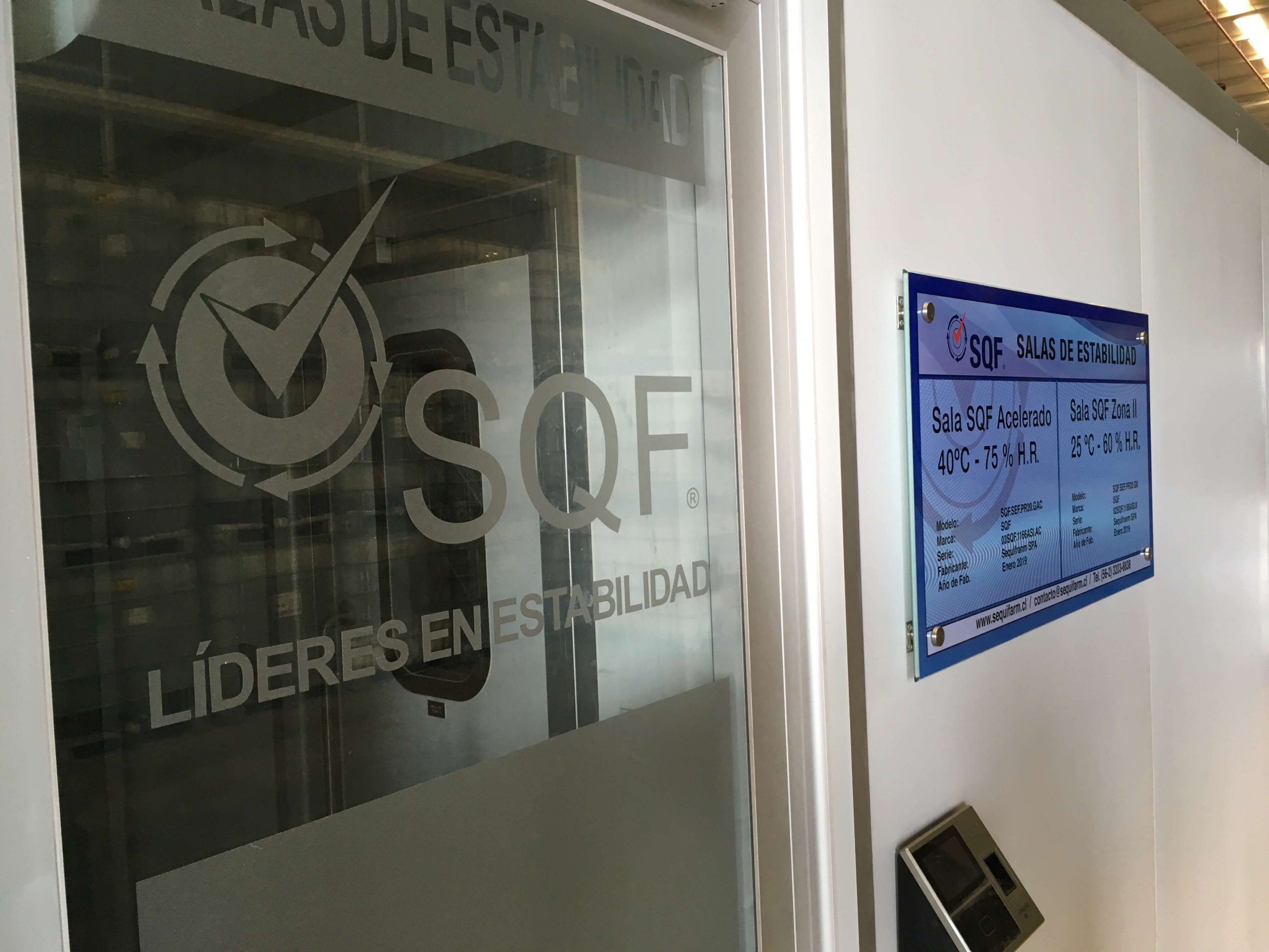 Acceso a las salas de estabilidad SQF®.
